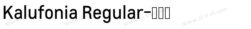 Kalufonia Regular字体转换